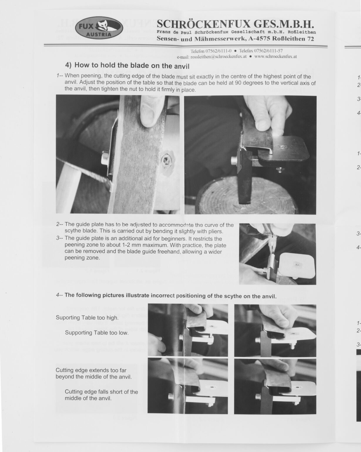 Peening Anvil with Flange Instructions